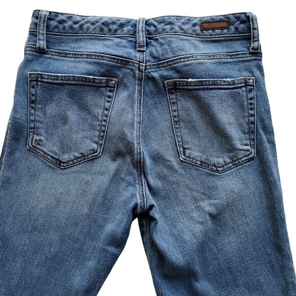 KUT from the Kloth High Rise Cigarette Leg Distressed Size 4 - Picture 4 of 15
